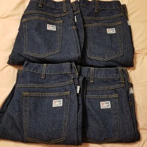 Bundle of 4 Tyndale men's 33x30 Arc Rated/Flame Resistant work jeans